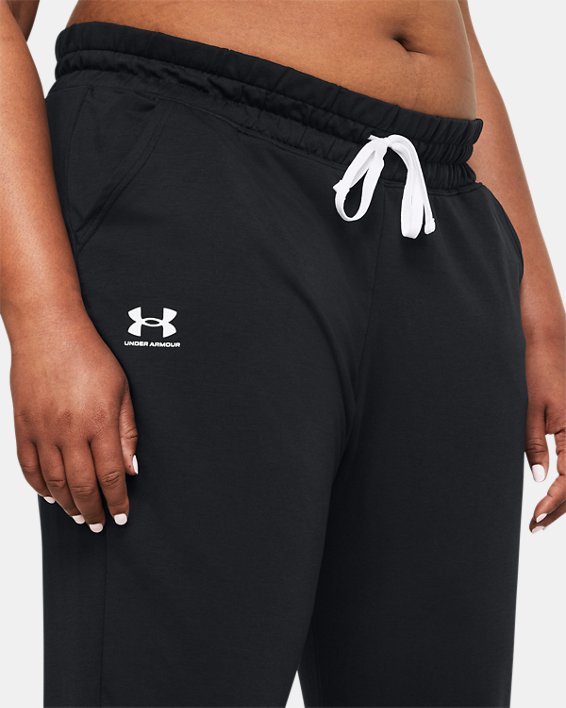 Pantalones de entrenamiento UA Rival Terry para Mujer, Black, pdpMainDesktop image number 3